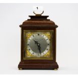 A mahogany Garrard & Co mantle clock, H. 22cm.
