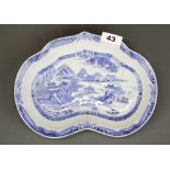A lovely Chinese hand painted porcelain barbers bowl, W. 26cm.