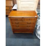A contemporary Pierre Fontaine collection walnut chest of drawers, 90 x 84 x 46cm.