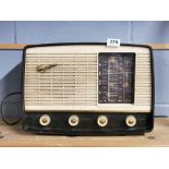 A vintage Ferguson bakelite radio.