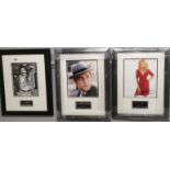 Autograph interest: Three framed autographs of Engelbert Humperdinck, Nicole Kidman and Al Pacino,