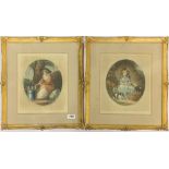 A pair of framed mezzotints dated 1910 pencil signed by G. G. Stevenson, in the style of James