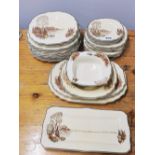 An extensive Myott Art Deco part dinner service.