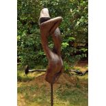Dr. Njoku Kenneth, "Trance", bronze sculpture, 182 x 41 x 30cm, 30kg, c. 2017. Presents a