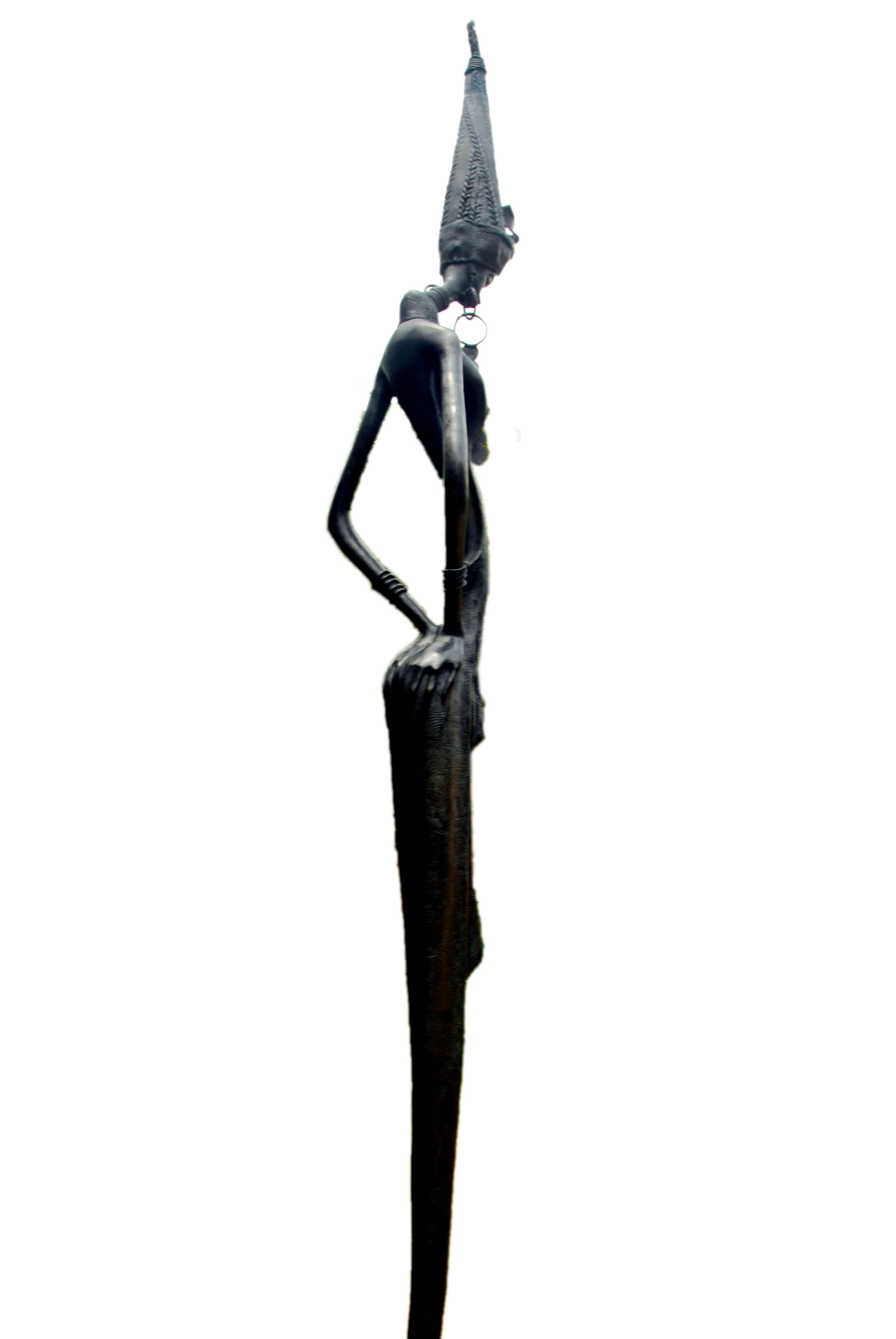 Dr. Njoku Kenneth, "Tall among equals", bronze sculpture, 325 x 42 x 31cm, 50kg, c. 2018. Presents a - Image 6 of 6