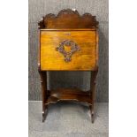 A pretty 19th C lady's drop front bureau, H. 139cm.