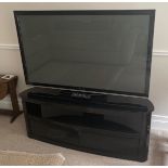 A Panasonic 54in flat screen plasma television TH-P50U50A with stand.