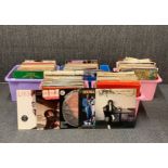 Five boxes of mixed LP records.