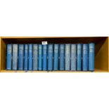 A set of boxed 1978 blue leather bound Oxford editions of Charles Dickens novels, 16 volumes.