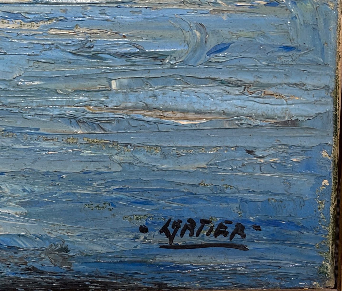 A gilt framed oil on canvas of a Mediterranean scene signed Lirtier, frame size 54 x 44cm. - Bild 2 aus 2