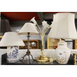 A group of four useful table lamps.