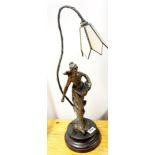 A figural table lamp, H. 58cm.