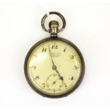 A hallmark silver gents pocket watch.