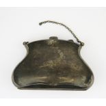 A hallmarked silver lady's purse, W. 11.5cm.