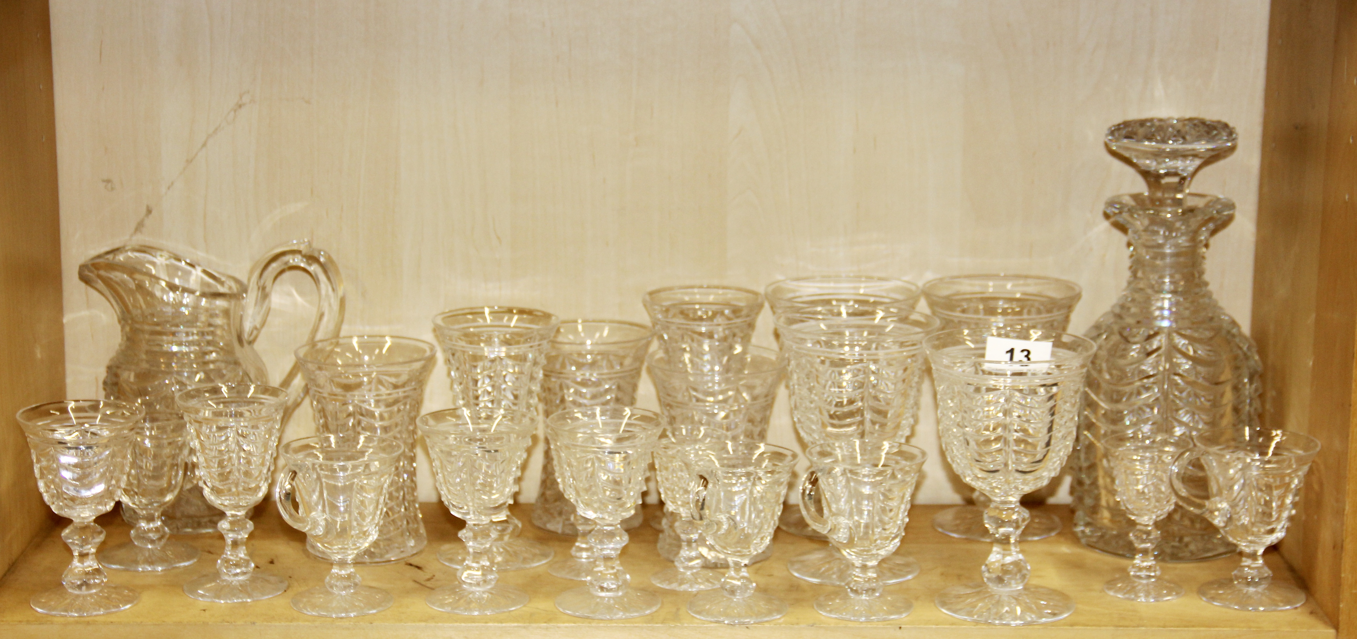 A large collection of swag design cut crystal glassware. - Image 2 of 3