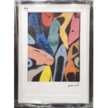 An Andy Warhol framed limited edition (26/125) lithograph called 'Diamond Dust Shoes' frame 62 x