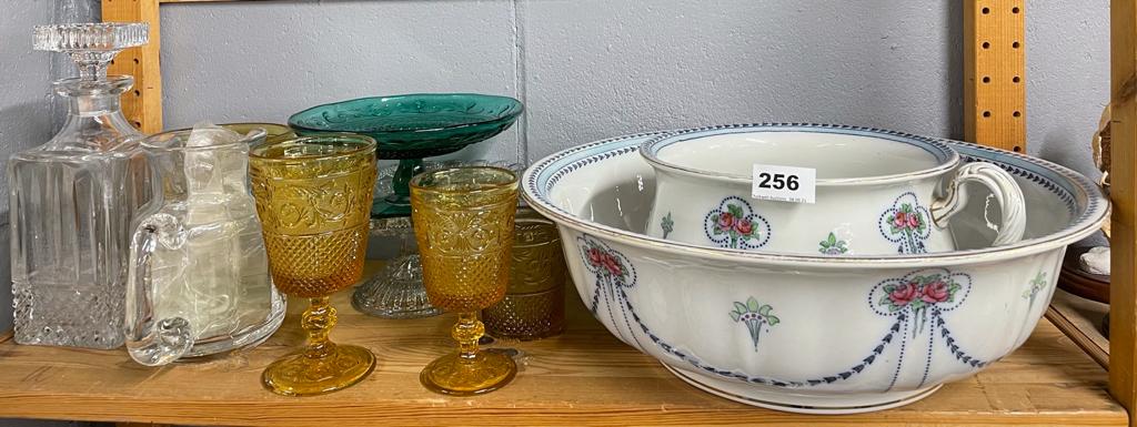 A quantity of mixed Victorian and other china and glass.