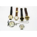 A group of gent's wristwatches.