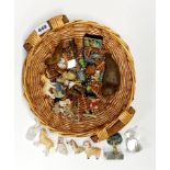 A basket of mixed small interesting items.