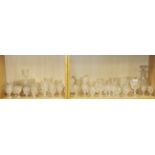 A large collection of swag design cut crystal glassware.
