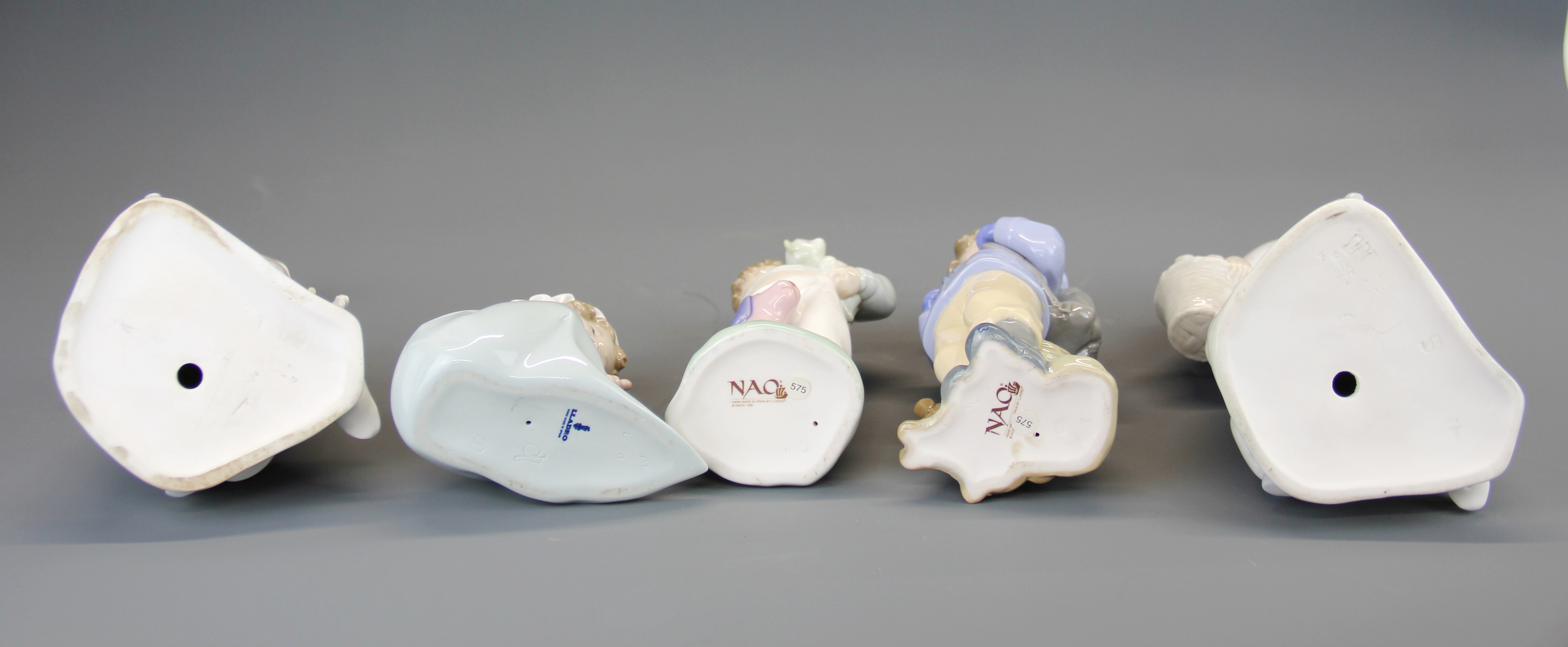 A group of five Nao porcelain figurines, tallest 24cm. - Image 2 of 2