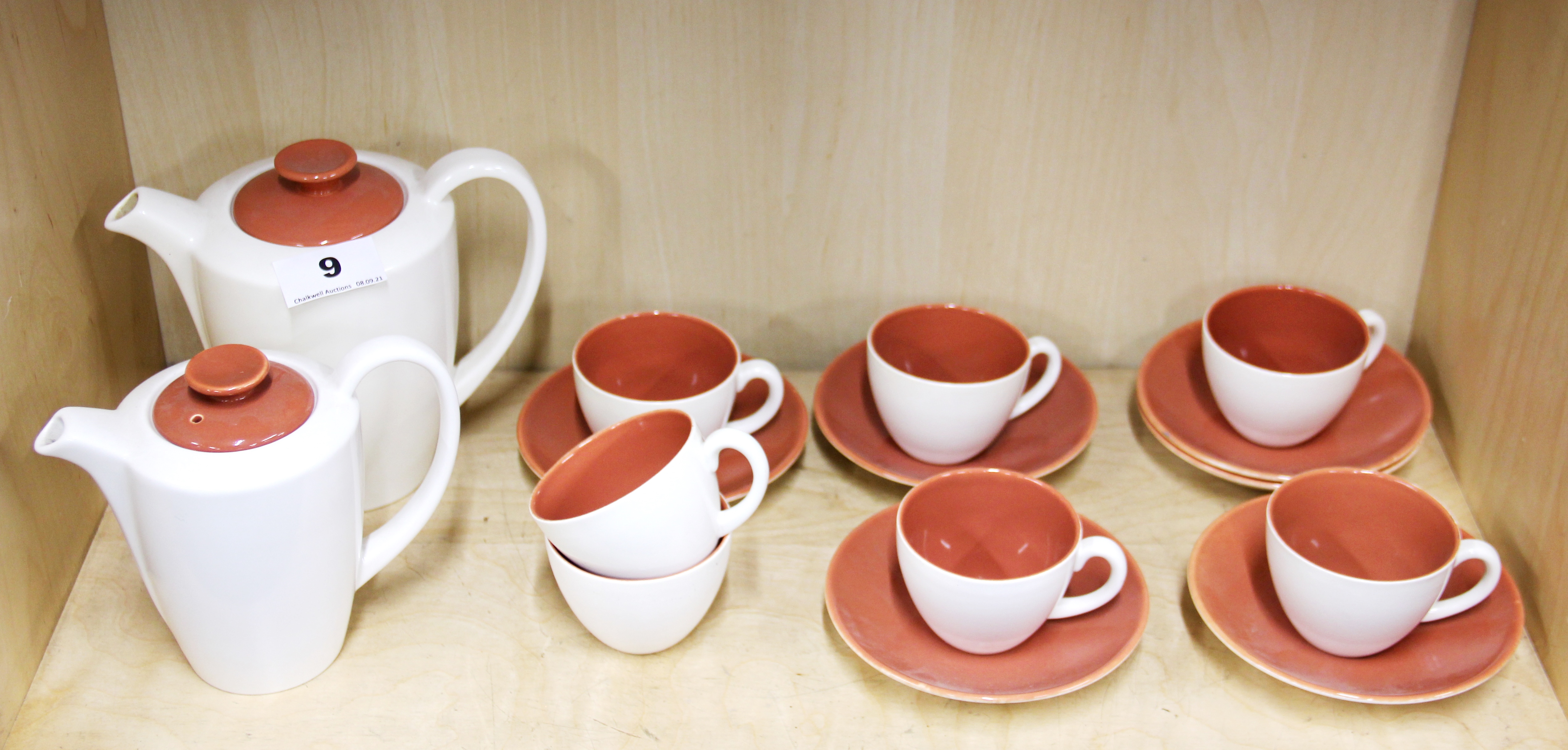 A 1970's Poole pottery coffee set. - Image 2 of 2