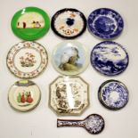 A quantity of Doulton and other wall plates.