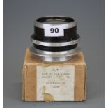 An Air Ministry Dallmayer 8 in F/2.9 camera lens aircraft type f24,14a 780 with original box.