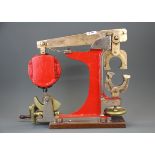 A rare faijas 19th C patent cement testing machine c. 1880, 38 x 43cm.