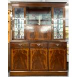 A mahogany veneered bar cabinet, 153 x 196cm.