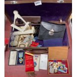 A Masonic case and contents.