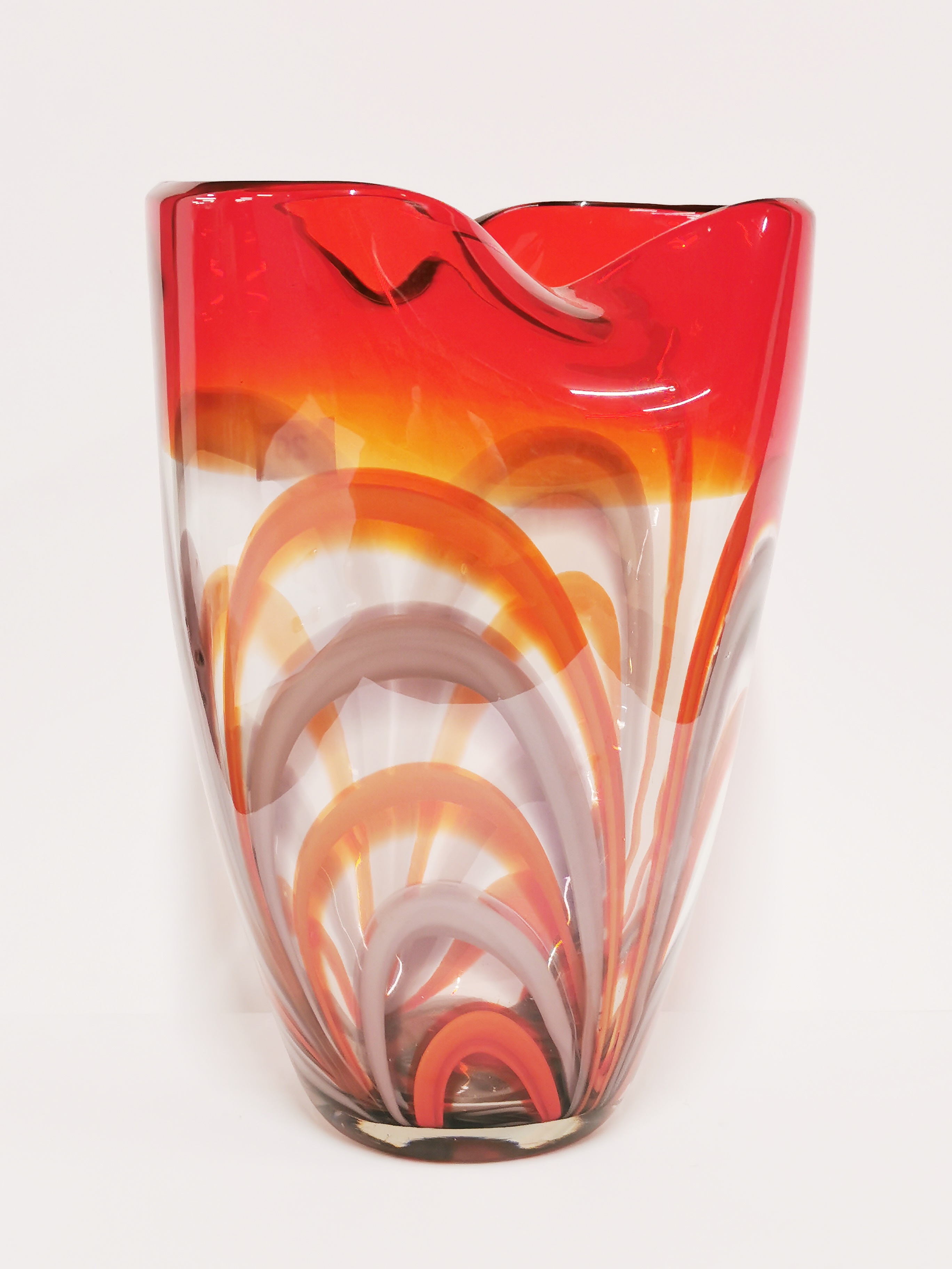 A large studio glass vase, H. 29cm. - Image 3 of 4