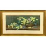 A large gilt framed watercolour signed Edith Barrow (British, 1865 - 1930), frame size 53 x 90cm.