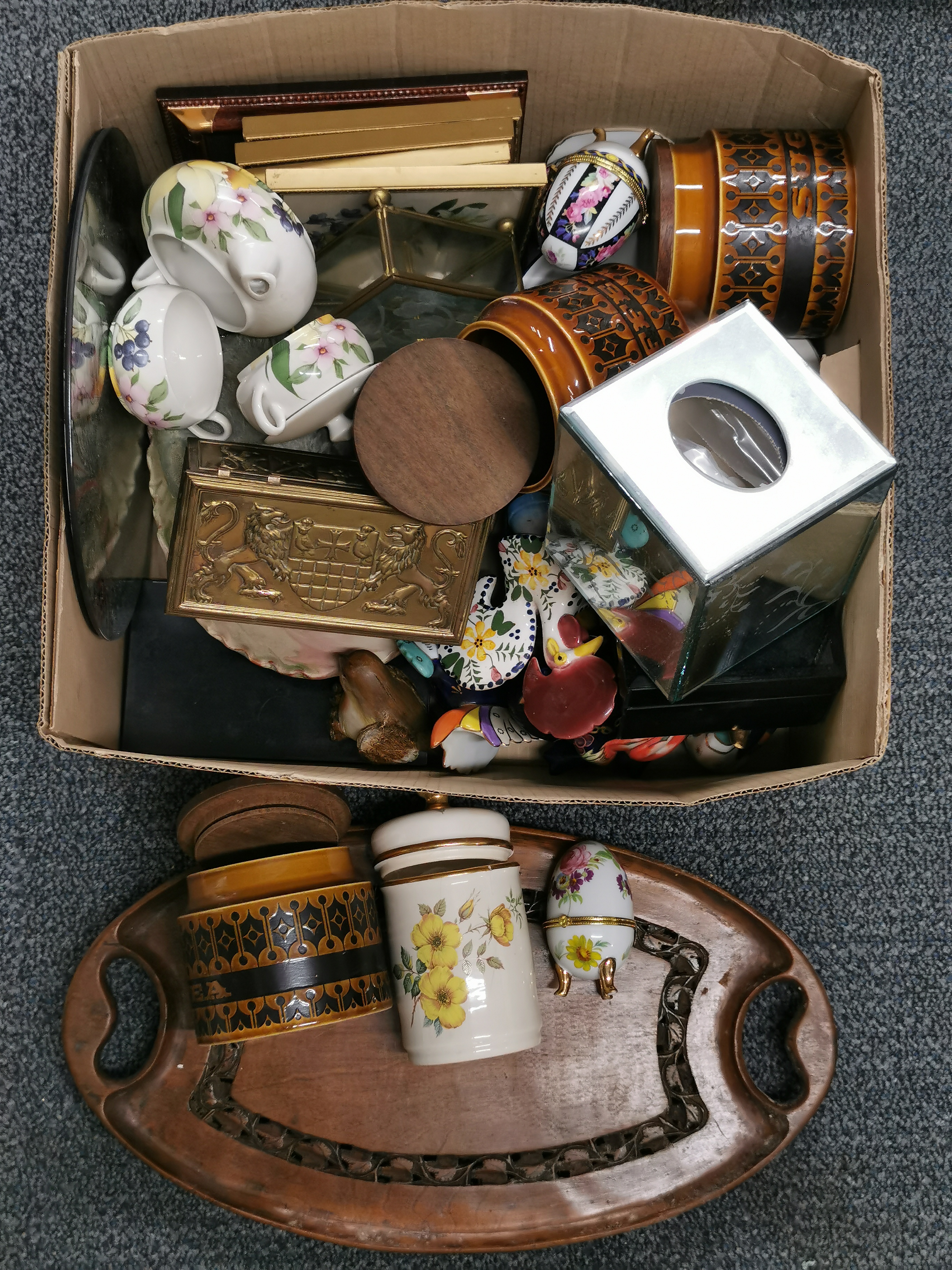 A quantity of mixed china and other items.