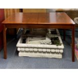 A late 1960's Scandinavian hardwood extending dining table, 135 x 83cm, extending to 180cm.