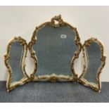 A folding dressing mirror, H. 60cm.