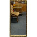 A large gilt framed mirror, 59 x 118cm
