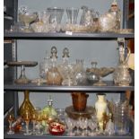 A large group of mixed glassware.