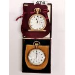 Two gents gold plated pocket watches.