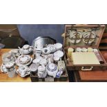 A 1950's part picnic set, together with an extensive group of mixed vintage china, including Ducal