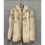 A lady's vintage arctic fox jacket, L. 73cm.