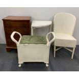 A four drawer chest and three loom type items.