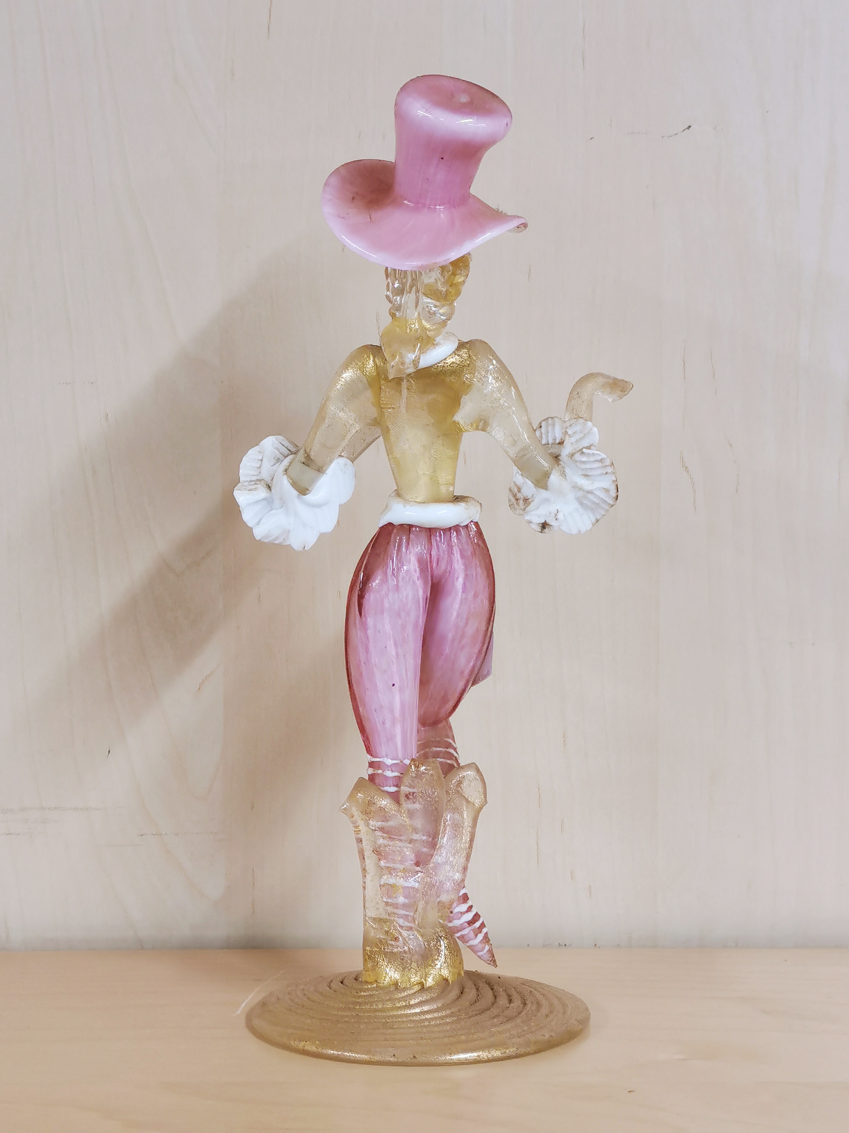 A lovely early Murano glass figure of a dancer, H. 26cm. Condition: no visible damage or repair. - Image 2 of 3