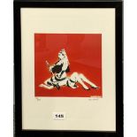 Banksy (British) framed limited edition 80/300 lithograph entitled 'Queen Victoria' with