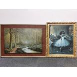 Two 1970's framed prints, largest frame size 92 x 67cm.