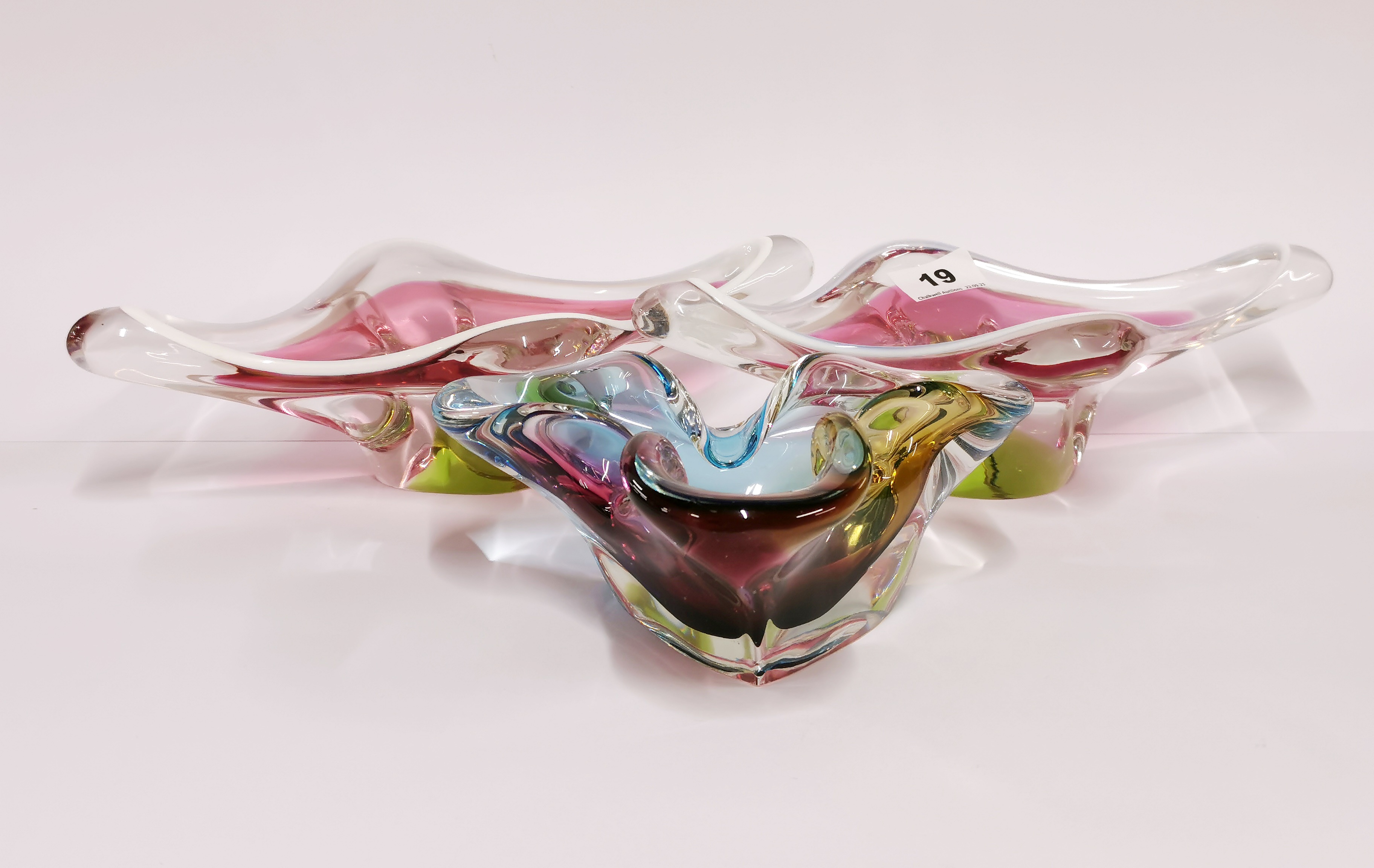 A pair of Murano glass bowls and one other, W. 30cm. - Image 2 of 4