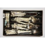 A quantity of King's Pattern silver plated cutlery