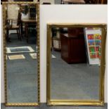 Two gilt framed mirrors, largest 69 x 101cm.