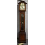 A 20th C mahogany cased grandmother clock, H. 180cm