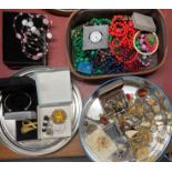 A quantity of costume jewellery etc.